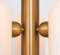 Plafonnier, Odyssey 3, laiton bruni laqué, Ø28,6cm, H47,2cm à 137cm - Schwung