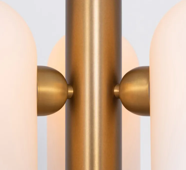 Plafonnier, Odyssey 3, laiton bruni laqué, Ø28,6cm, H47,2cm à 137cm - Schwung