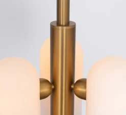 Plafonnier, Odyssey 3, laiton bruni laqué, Ø28,6cm, H47,2cm à 137cm - Schwung