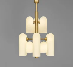 Plafonnier, Odyssey 12, laiton, Ø47,2cm, H84,4cm - Schwung