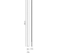 Plafonnier & Spot*Vibia Plafonnier, Offset 1765, , LED, dim, Infinite Colour (TW + RGB), Protopixel, 2700-3000-3500K, 3880/3144 lm, L225cm, H7cm - noir