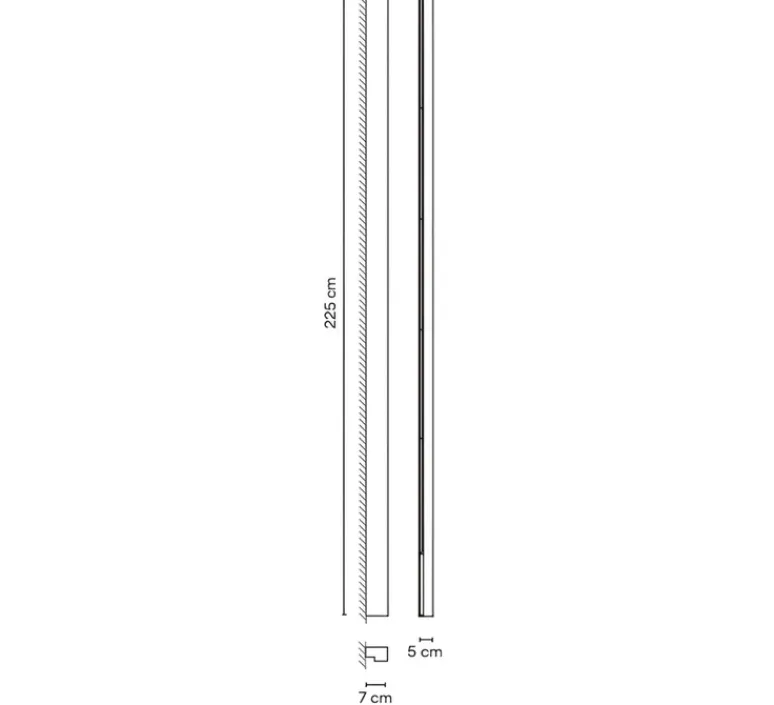 Plafonnier & Spot*Vibia Plafonnier, Offset 1765, , LED, dim, Infinite Colour (TW + RGB), Protopixel, 2700-3000-3500K, 3880/3144 lm, L225cm, H7cm - noir