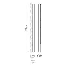 Plafonnier, Offset 1762, noir, LED, dim, Infinite Colour (TW + RGB), Protopixel, 2700-3000-3500K, 1572/1940 lm, L125cm, H7cm - Vibia