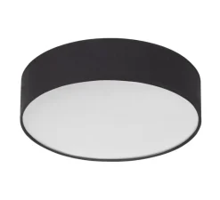 Plafonnier & Spot*MDC Plafonnier, Olga, tissu , Ø40cm, H10cm - noir