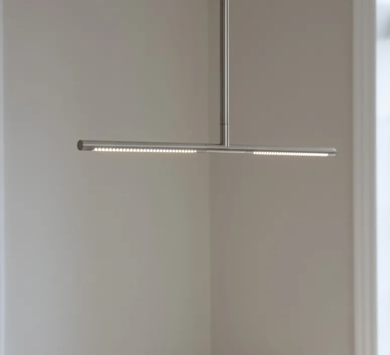 Plafonnier & Spot*Umage Plafonnier, Omni, , LED, dim, 2700K, 1200 lm, L74cm, H1,9cm - acier brossé