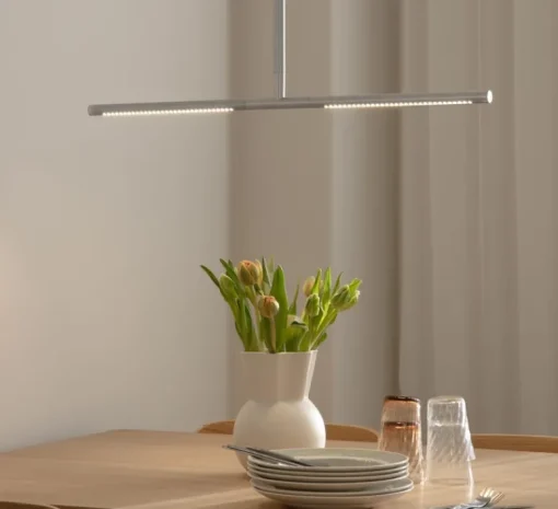 Plafonnier & Spot*Umage Plafonnier, Omni, , LED, dim, 2700K, 1200 lm, L74cm, H1,9cm - acier brossé