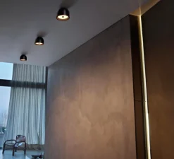 Plafonnier & Spot|Suspension*Flos Plafonnier, orientable, semi-encastré, Wan, , 68°, Ø11,5cm, H8,9cm - noir