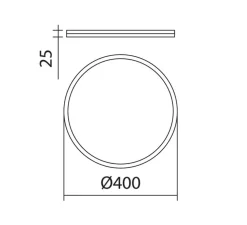 Plafonnier, Osona, blanc, LED, CCT 3000-4000-5001K, 4200 lm, Ø40cm, H2,5cm - MDC