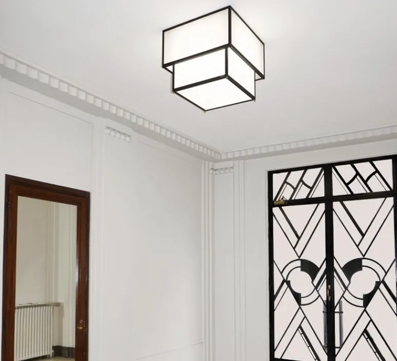 Applique|Plafonnier & Spot*Raphaël Armand Plafonnier, Oto 430, , IP44, LED, 2700K, 1250 à 2500 lm, L42cm, H31cm - noir