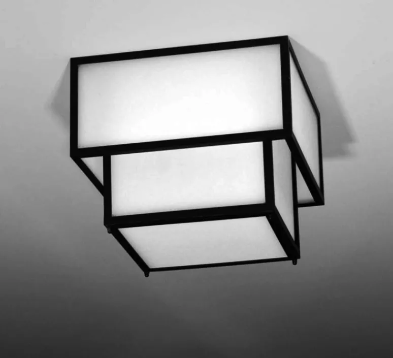 Applique|Plafonnier & Spot*Raphaël Armand Plafonnier, Oto 430, , IP44, LED, 2700K, 1250 à 2500 lm, L42cm, H31cm - noir