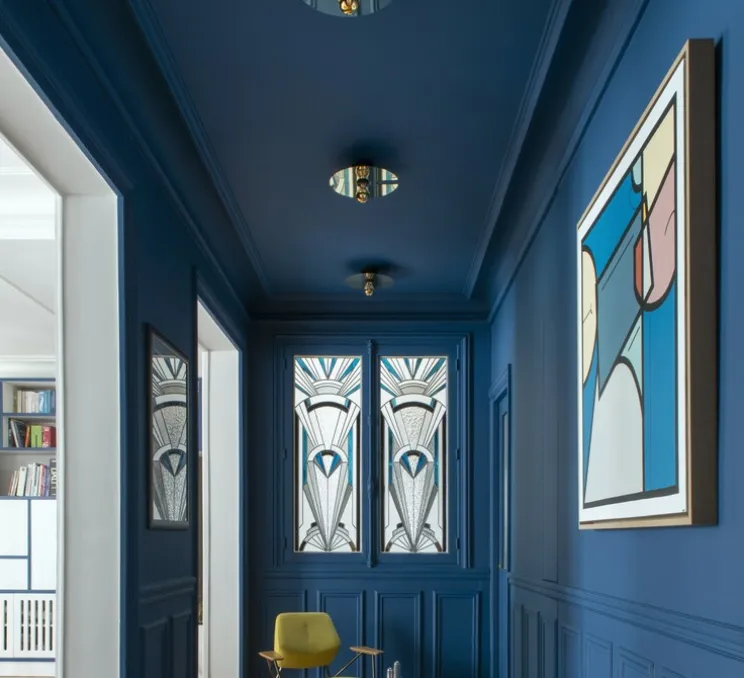 Plafonnier ou applique, Light.001, porcelaine noire, en saillie, Ø10, H5,5cm, Zangra