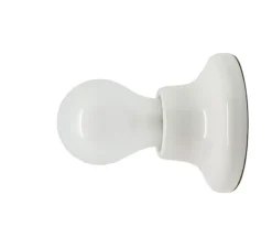 Plafonnier ou applique, light.001, porcelaine, blanc, en saillie, Ø10, H5,5cm, Zangra