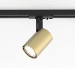 Plafonnier ou spot sur rail, Ascoli track, or mat, Ø5,7cm, H14,1cm - Astro