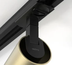 Plafonnier ou spot sur rail, Ascoli track, or mat, Ø5,7cm, H14,1cm - Astro