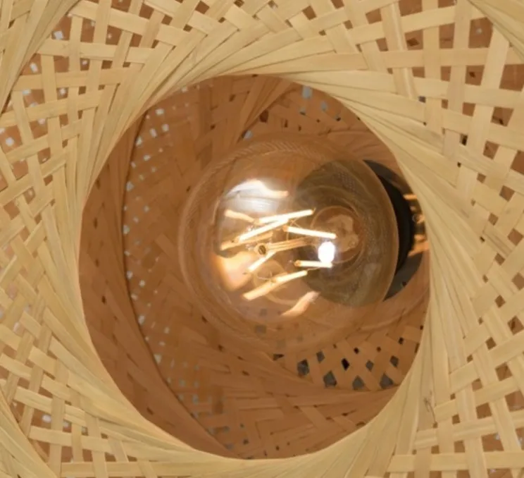 Plafonnier, Palawan L, naturel, Ø60cm, H15cm - Good&Mojo