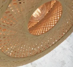 Plafonnier, Palawan L, naturel, Ø60cm, H15cm - Good&Mojo