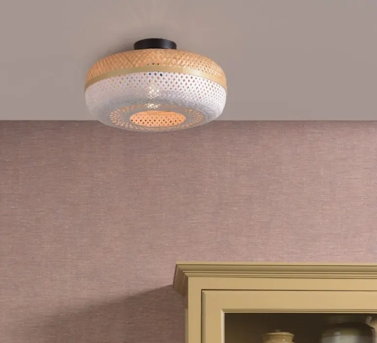 Plafonnier & Spot*Good&Mojo Plafonnier, Palawan S, , Ø40cm, H17cm - Good & Mojo blanc