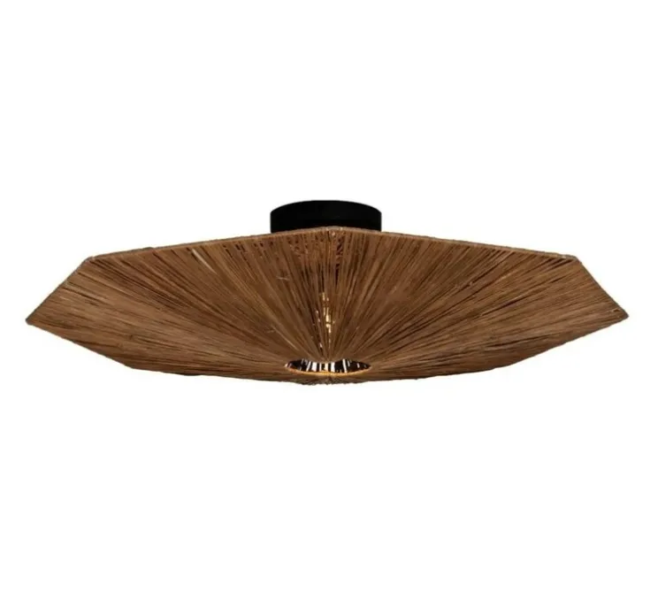 Plafonnier, Panama L, marron, Ø65cm, H7cm - Good&Mojo