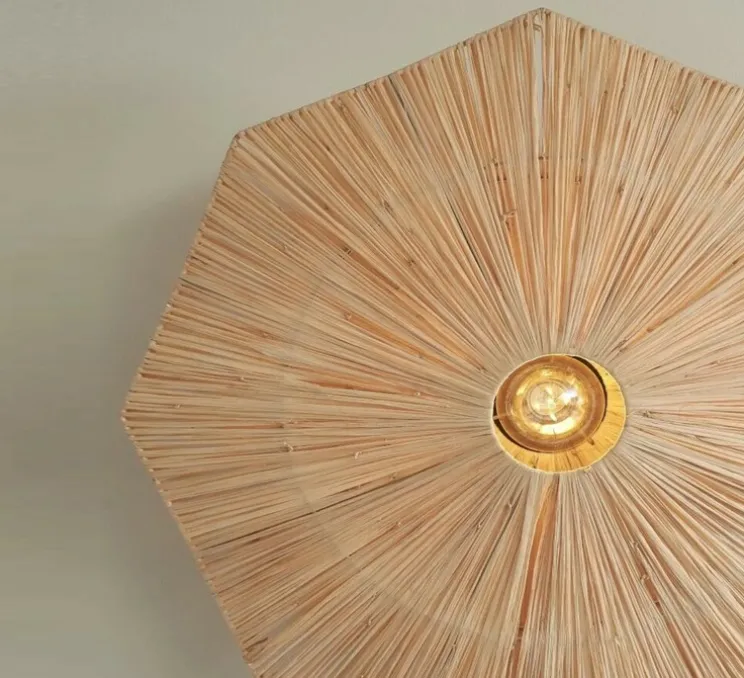 Plafonnier, Panama L, naturel , Ø65cm, H7cm - Good&Mojo