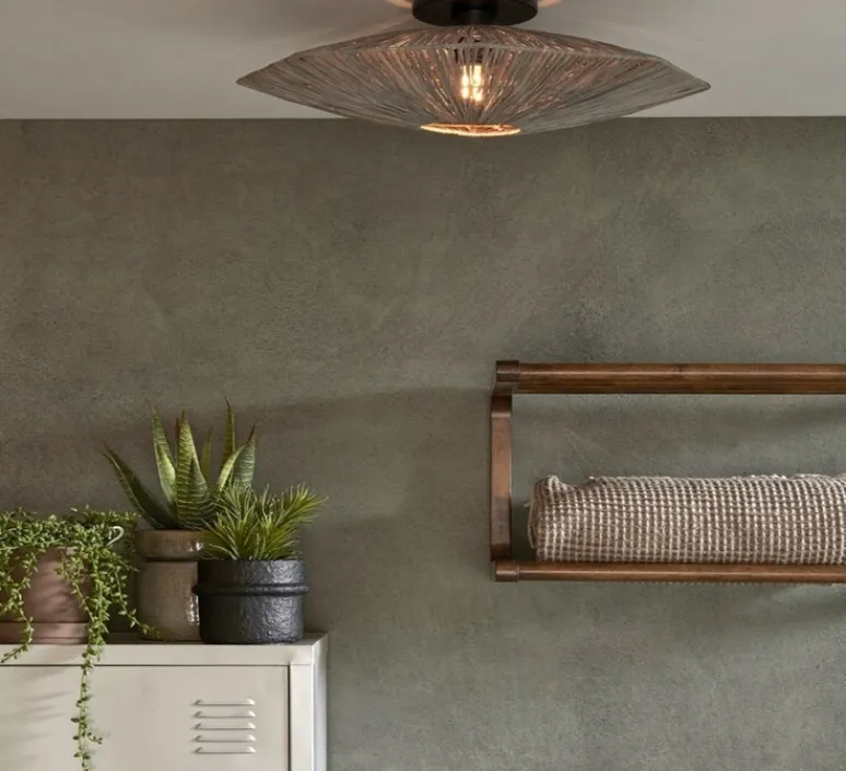 Plafonnier & Spot*Good&Mojo Plafonnier, Panama S, , Ø45cm, H5cm - gris