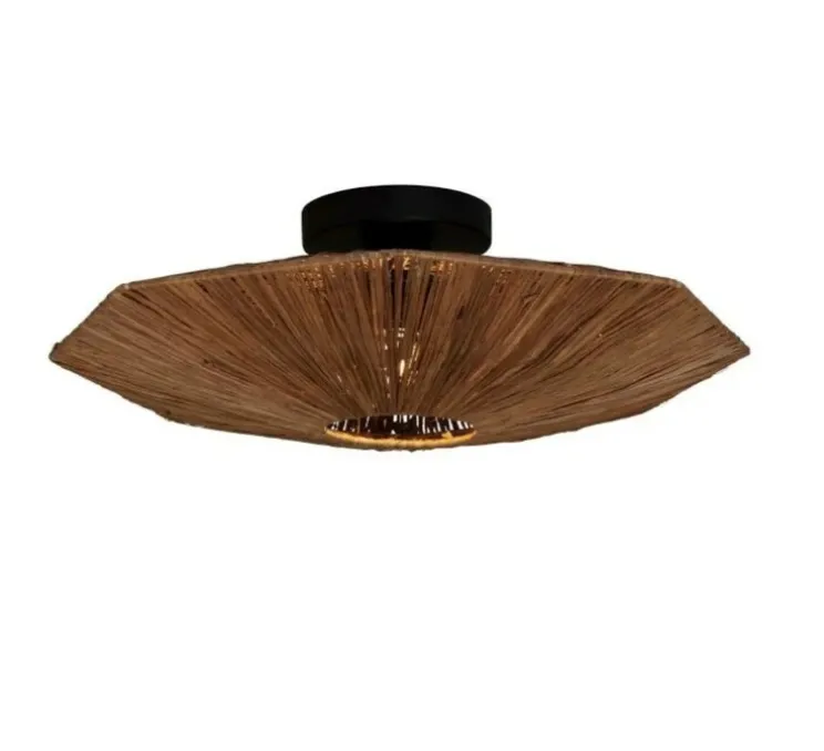 Plafonnier, Panama S, marron, Ø45cm, H5cm - Good&Mojo
