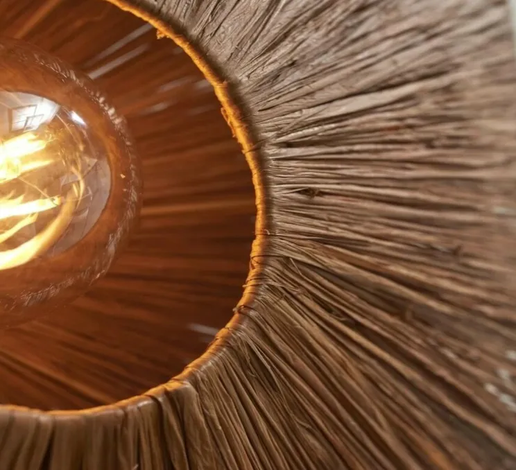 Plafonnier, Panama S, marron, Ø45cm, H5cm - Good&Mojo