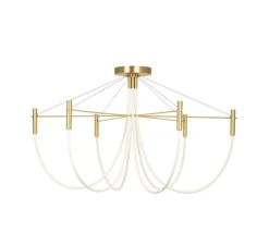 Plafonnier & Spot*CVL Plafonnier, Paradoxe 6L, , LED, dim, 2700K, 4800 lm, Ø115cm, H68cm - laiton satiné