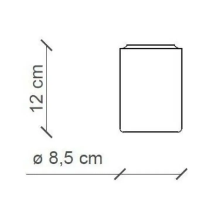 Plafonnier, Pi, orange pêche, Ø8,5cm, H12cm - Ferroluce