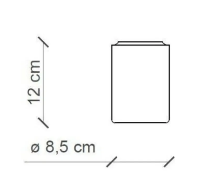 Plafonnier & Spot*Ferroluce Plafonnier, Pi, , Ø8,5cm, H12cm - rouge corail