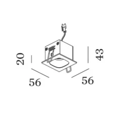 Plafonnier & Spot*Wever&Ducré Plafonnier, Pirro 1.0, blanc & noir, LED, 3000K, 410lm, Ø5,6cm, H4,3cm - Wever & Ducré blanc & noir