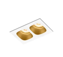 Plafonnier & Spot*Wever&Ducré Plafonnier, Pirro 2.0, , LED, 2700K, 2x380lm, L10cm, H4,3cm - Wever & Ducré blanc, or