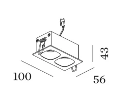 Plafonnier & Spot*Wever&Ducré Plafonnier, Pirro 2.0, , LED, 3000K, 795lm, L10cm, H4,3cm - Wever & Ducré noir