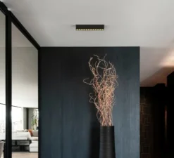 Plafonnier & Spot*Wever&Ducré Plafonnier, Pirro petit surface 6.0, , LED, dim, 2700K, 1020 lm, L16,2cm, H5cm - noir