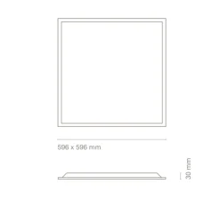 Plafonnier & Spot*Nexia Plafonnier, Pixel 40W, , LED, 3000K, 4800 lm, Ø59,6cm, H3cm - blanc