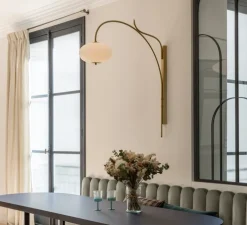 Plafonnier, Plant, laiton, Ø15cm, H78cm - Atelier Areti