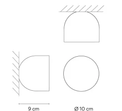 Plafonnier, Plusminus solo 6333, beige, LED, dim, 3000K, 491 lm, Ø10cm, H9cm - Vibia