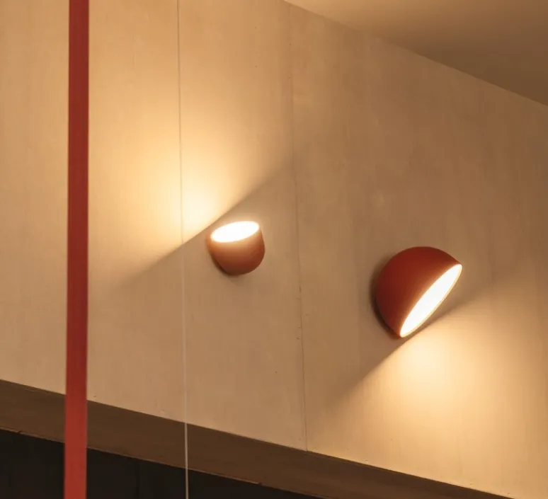 Plafonnier & Spot*Vibia Plafonnier, Plusminus solo 6333, , LED, 3000K, 546 lm, Ø10cm, H9cm - terracotta