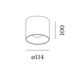 Plafonnier, Ray 1.0, laiton, LED, dim, 2000-3000K, 470 lm, Ø11,4cm, H10cm - Wever&Ducré