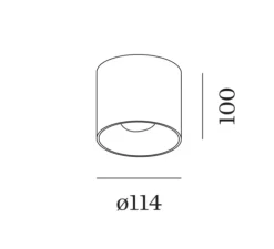 Plafonnier, Ray 1.0 LED, variable Dali, blanc, LED, 3000K, 700lm, Ø11,4cm, H10cm - Wever&Ducré
