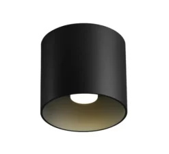 Plafonnier & Spot*Wever&Ducré Plafonnier, Ray 1.0, , LED, dim, 2000-3000K, 465 lm, Ø11,4cm, H10cm - noir