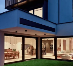 Plafonnier & Spot*Wever&Ducré Plafonnier, Ray 1.0, , IP65, LED, 3000K, 610lm, Ø11,4cm, H10cm - noir