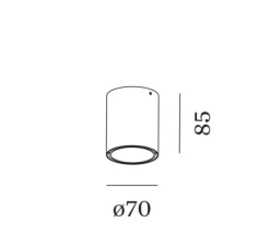 Plafonnier, Ray mini 1.0 , noir mat, LED, 2700K, 440 lm, Ø7cm, H8,5cm - Wever&Ducré