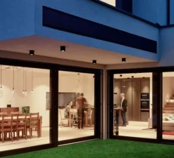 Plafonnier & Spot*Wever&Ducré Plafonnier, Ray outdoor 1.0, , IP65, LED, dim, 2700k, 525 lm, Ø11,4cm, H10cm - noir