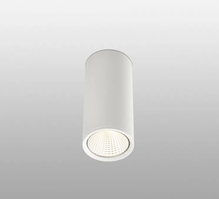 Plafonnier, Rel, Led, blanc, 15W, 2700K, 1340lm, Ø7,5cm, H16.5cm, 60° - Faro