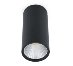 Plafonnier & Spot*Faro Plafonnier, Rel, Led, , 15W, 2700K, 1340lm, Ø7,5cm, H16.5cm, 60° - noir