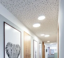 Plafonnier & Spot*Wever&Ducré Plafonnier, Roby IP44, , IP44, LED, 3000k, 1890 lm, Ø35,5cm, H6cm - blanc