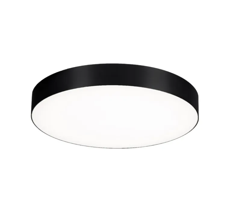 Plafonnier & Spot*Wever&Ducré Plafonnier, Roby IP44, , IP44, LED, 3000k, 1890 lm, Ø35,5cm, H6cm - noir et blanc