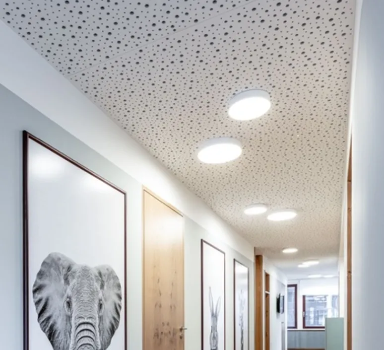 Plafonnier & Spot*Wever&Ducré Plafonnier, Roby IP44, , IP44, LED, 3000k, 1890 lm, Ø35,5cm, H6cm - noir et blanc