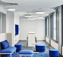 Plafonnier & Spot*Wever&Ducré Plafonnier, Roby IP44, , IP44, LED, 3000k, 1890 lm, Ø35,5cm, H6cm - noir et blanc