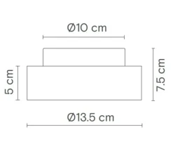 Plafonnier, Rock 14, Albâtre, IP20, LED, 2700K, 350lm, L13.5cm, P7.5cm - Robin
